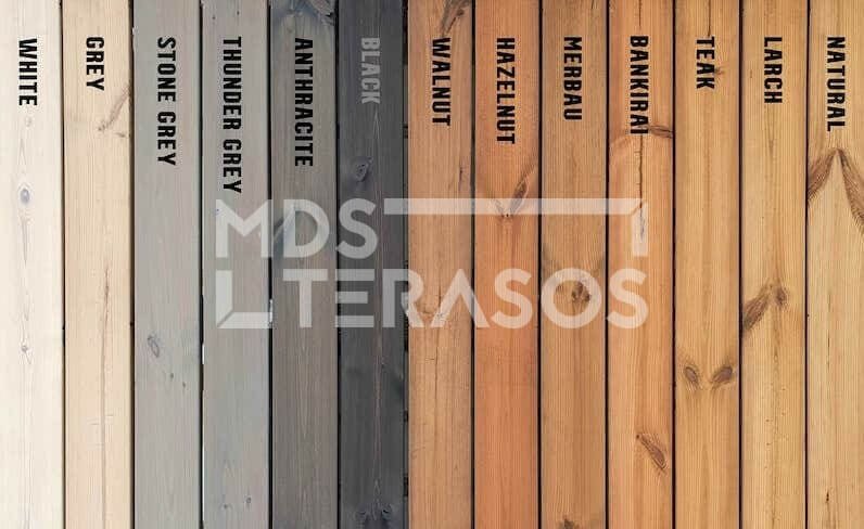 oil color on thermal pine boards