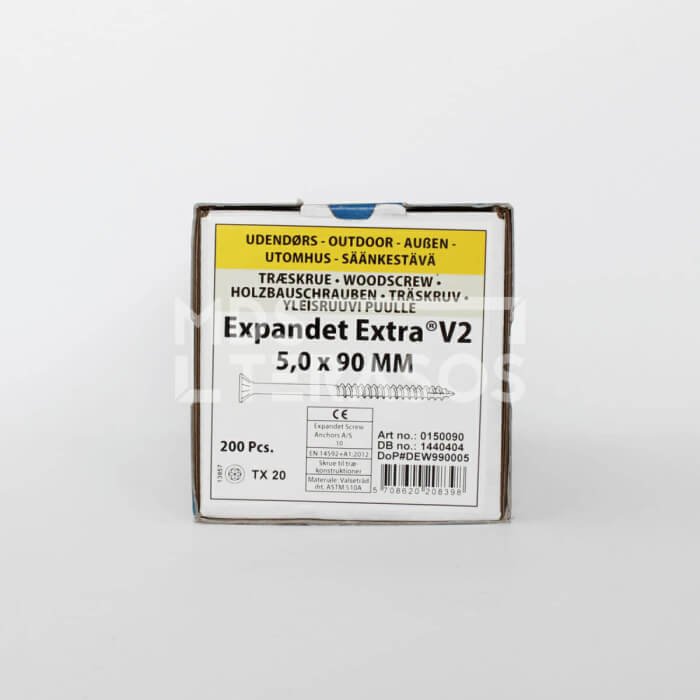 Medsraigčiai laukui Expandet EXTRA V2 5×90 mm 200 vnt. - Image 3