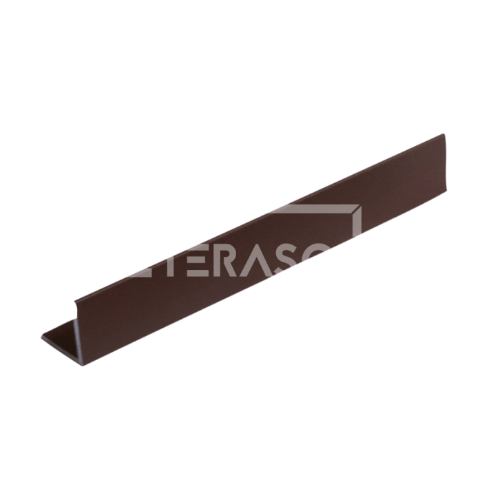 Aluminum corner for finishing Newood WPC terrace, brown color - Image 1