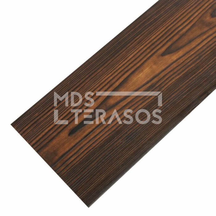 Bankers burnt pine or spruce wood planks 28x120x4000 - Image 2