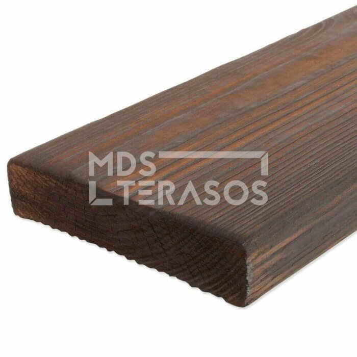 Walnut burnt pine or spruce wood planks 28x120x4000 - Image 1
