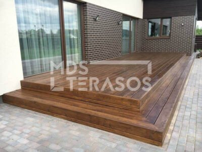 Maumedžio terasinė lenta 27x142x4000 - Image 4