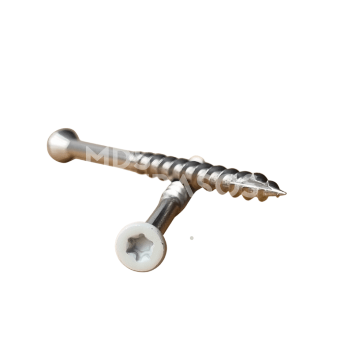 Medsraigtis A2 su dažyta galvute, 4,3 x 45 mm šviesiai pilka spalva (Nerūdijantis) - Image 3