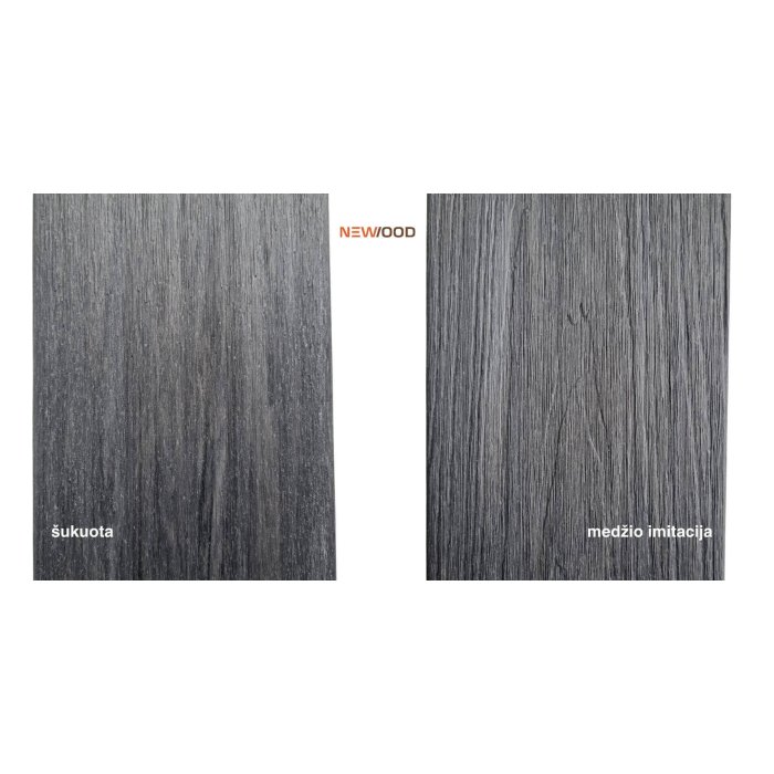 Newood WPC board Dark Ash 22x140x4200 double sided brushed/wood imitation - Image 9