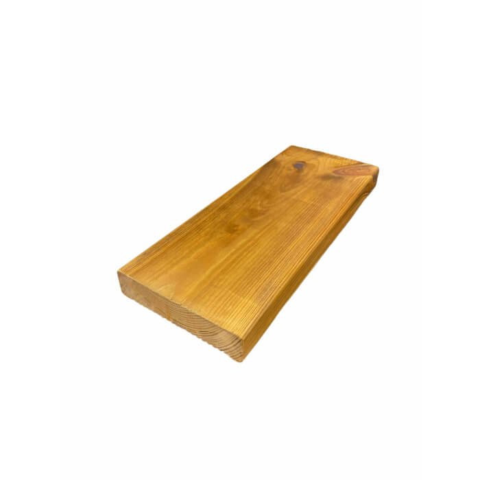 Rifliuota ir lygi impregnuotos pušies terasinė lenta 28x120x3300 - Image 2