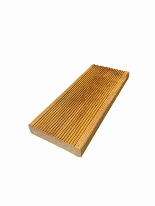 Grooved and smooth impregnated pine decking board 28x120x3300 - Image 3