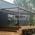 Brown aluminum canopy Stuttgart 3.6m depth, optional width