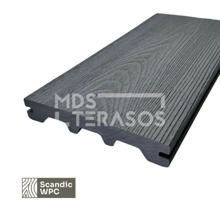 Scandic WPC terasinė lenta Concrete Grey 24x146x4200 medžio imitacija - Image 4
