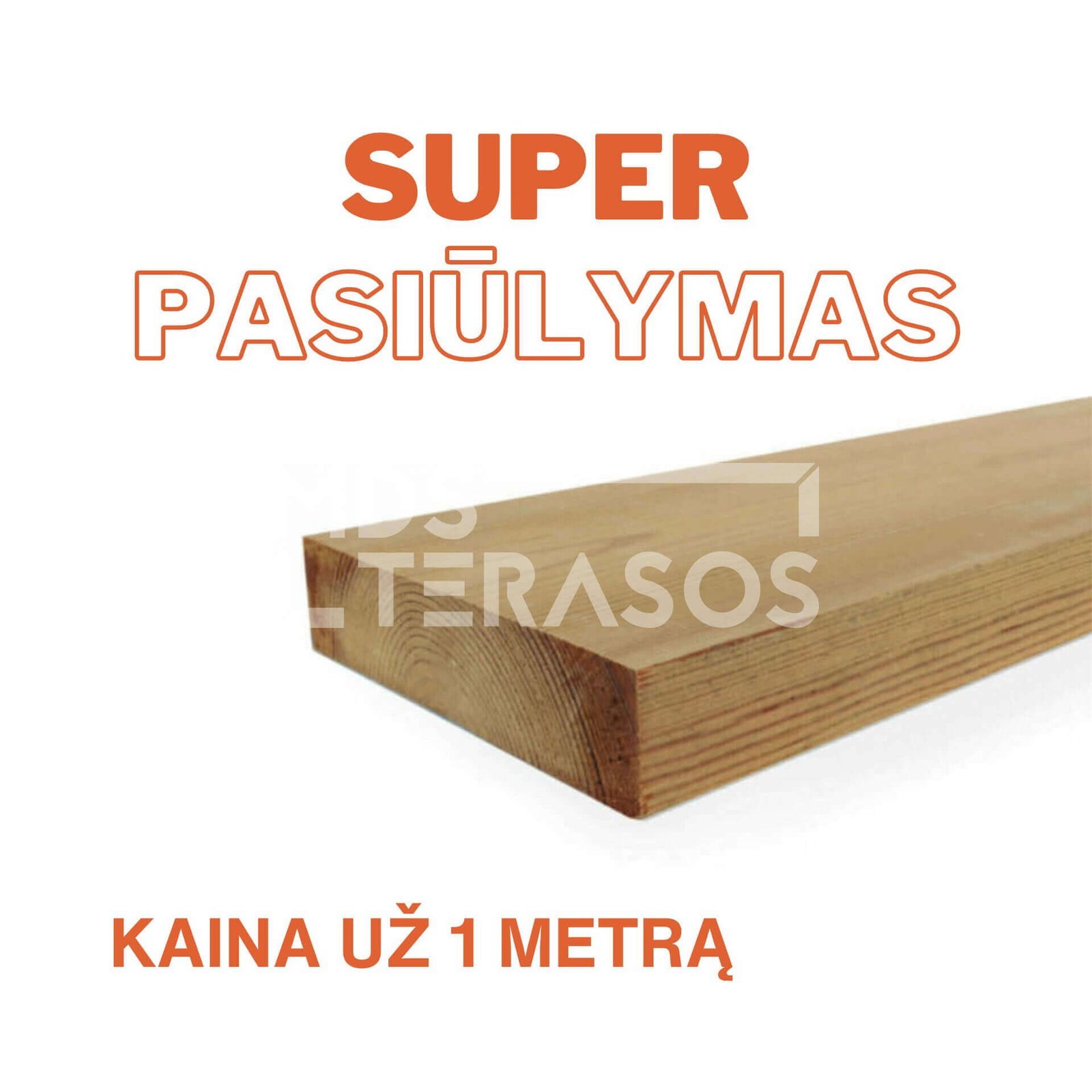 SUPER-OFFER-THERM-B-class Thermo pine Scandinavian terrace board smooth, class B - Image 1