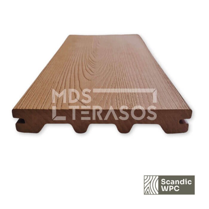 Scandic WPC decking board Sand color 24x146x4200 wood imitation - Image 3