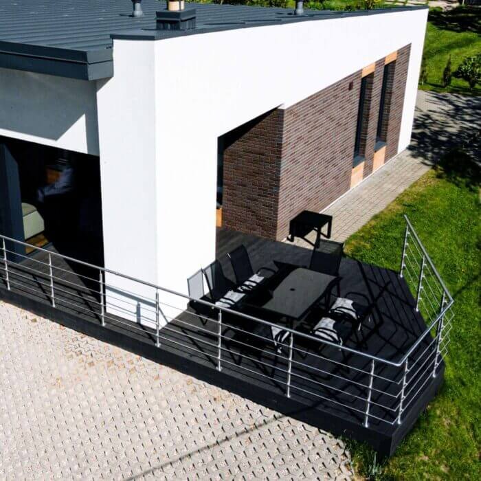 Scandic WPC decking board Volcanic Grey color 20x140x3600 grooved/combed solid core - Image 11