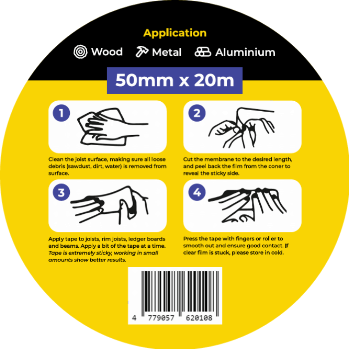 Adhesive tape for FastShifter terrace protection 80 mm, 20 m - Image 2