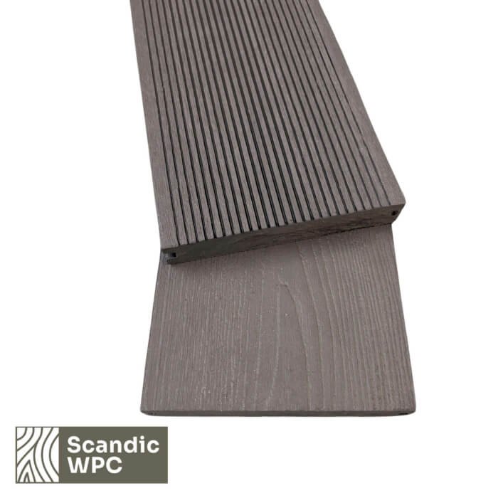 Scandic WPC Solid Volcanic Grey decking board, 20x141x3600, wood imitation/grooved - Image 2