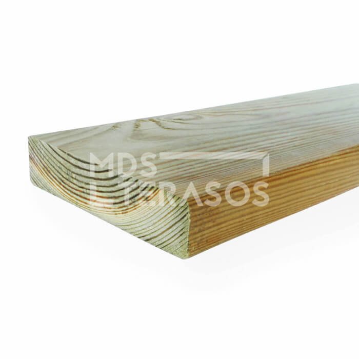 Green impregnated pine decking board 28x120x4200 - Image 1