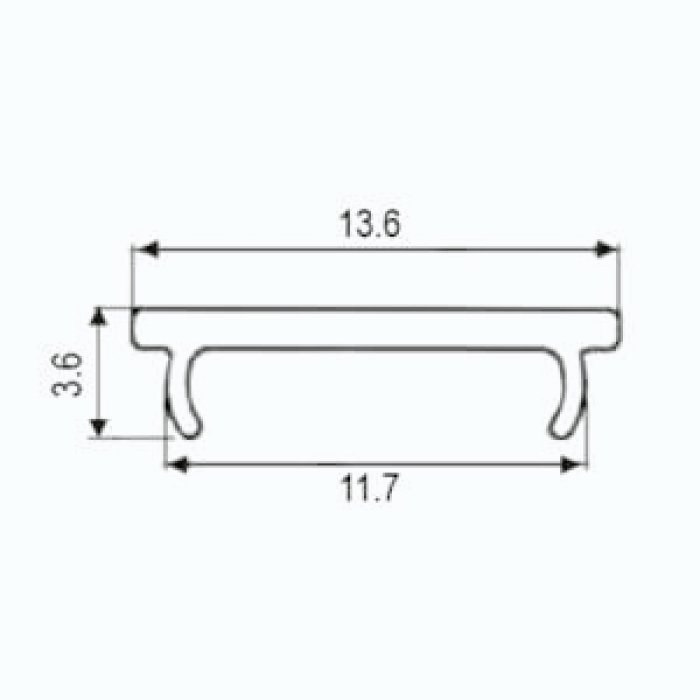 Profilio dangtelis LED apšvietimui, L-6000, matinis - Image 2