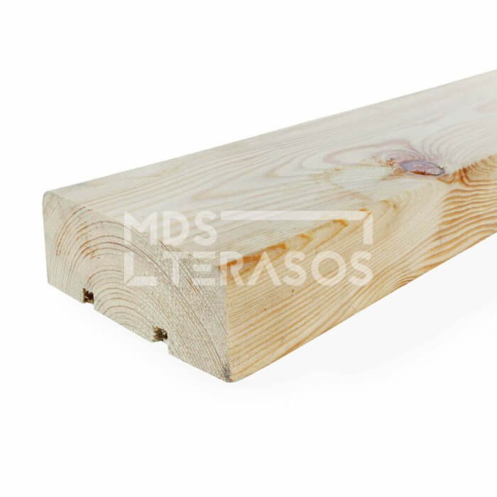 Larch decking board 28x70x4000 - Image 1