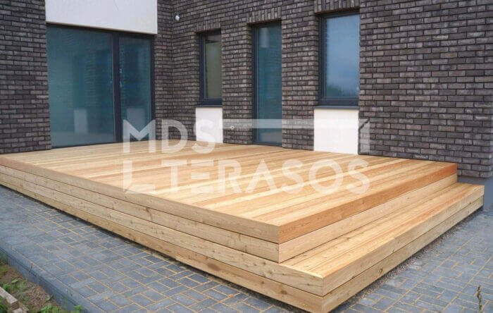 Larch decking board 28x120x6000 - Image 3
