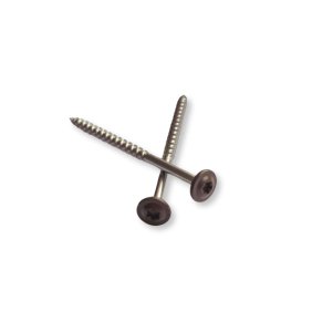 Wide-head wood screw, 4.5 x 65 mm, Brown (Stainless)