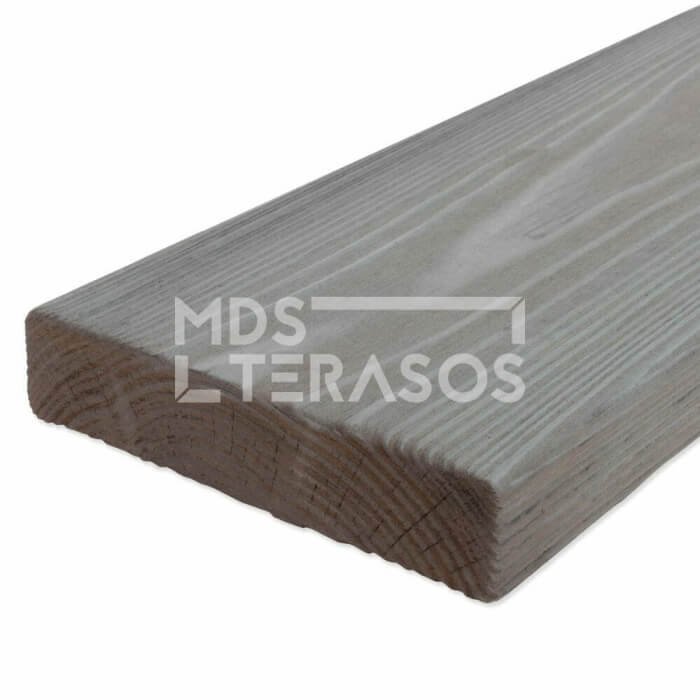 Grey burnt pine or spruce wood planks 28x120x4000 - Image 1