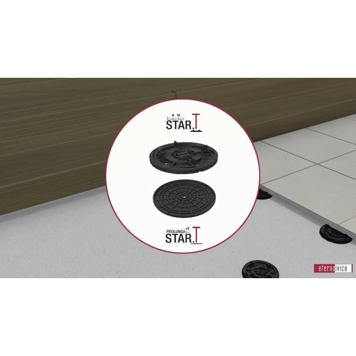 Rubber tile pedestal 10 mm, gaps 4 mm - Image 2