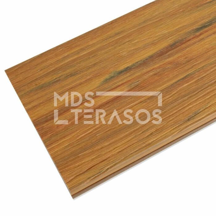 Newood WPC decking board Autumn Brown 22x140x4000 solid core both sides with cutouts - Image 1