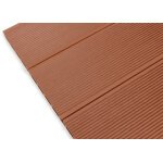 Scandic WPC Hollow Decking Board 20x140x3600 mm, Wood-Look/Grooved, Brick Brown - Image 2