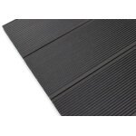 Scandic WPC Hollow hollow composite decking board 20x140x3600, wood grain/grooved, Anthracite grey - Image 2