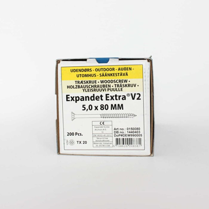 Wood screws for the field Expandet EXTRA V2 5×80 mm 200 pcs. - Image 2
