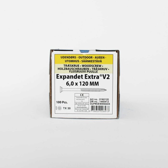 Wood screws for the field Expandet EXTRA V2 6x120 mm 100 pcs. - Image 2