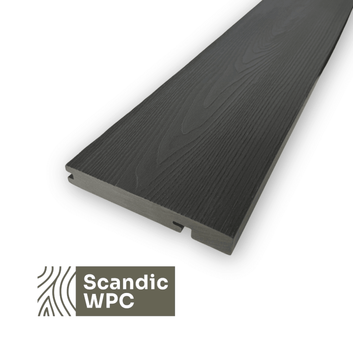 Scandic WPC Solid New Grey finishing board, 20x141x4200, wood grain/grooved - Image 3