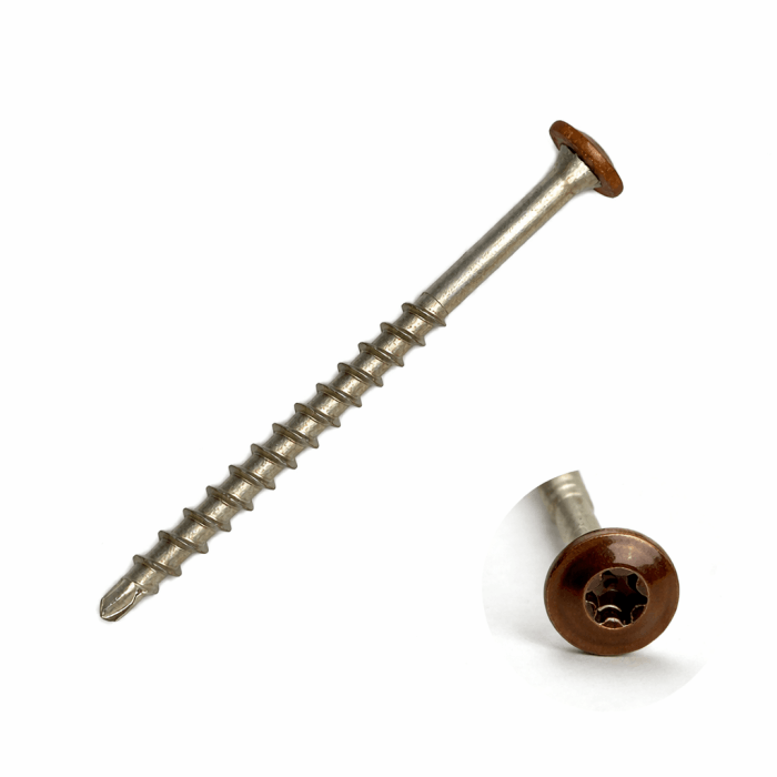 Fastshifter Flange Head Decking Screws, 4.5x65mm, with Drill Tip, SS410, 100 pcs., 2 Colors - Image 5