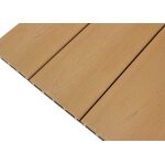 Scandic WPC Hollow Decking Board, 20x140x3600 mm, Wood-Textured/Grooved, Light Sand