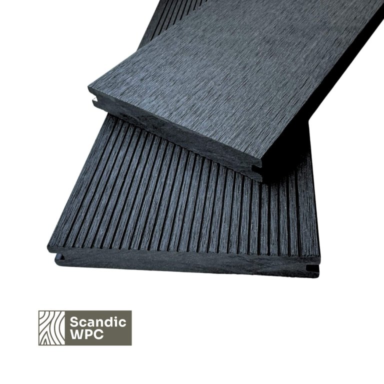 SCANDIC-WPC-SOLID-Anthracite-spalva-768x768-1 Scandic WPC terrace board Anthracite color 20x140x4200 ribbed/combed solid - Image 1