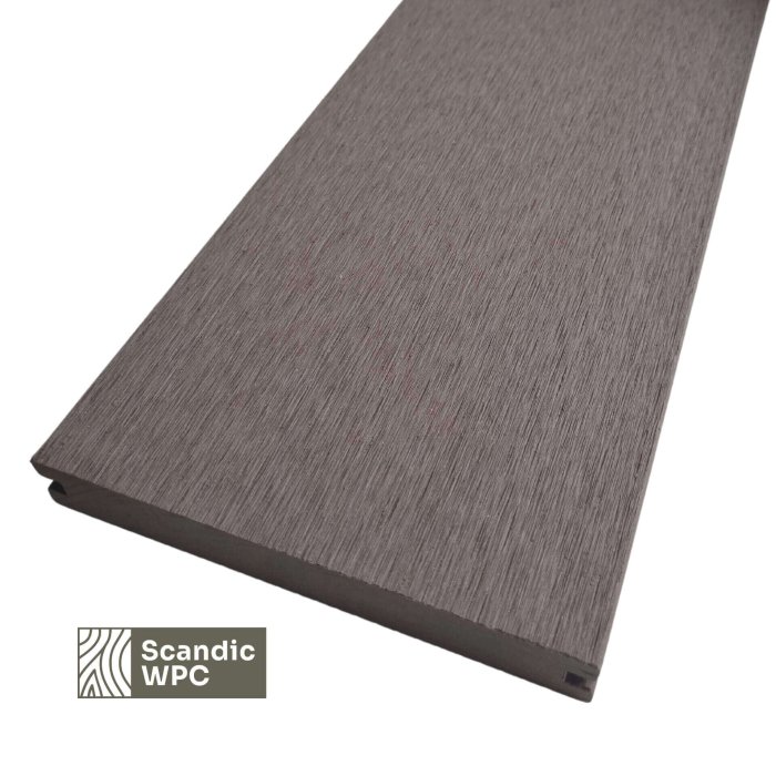 Scandic WPC Solid Decking Board, Espresso, 20x140x4200, Grooved/Brushed - Image 5