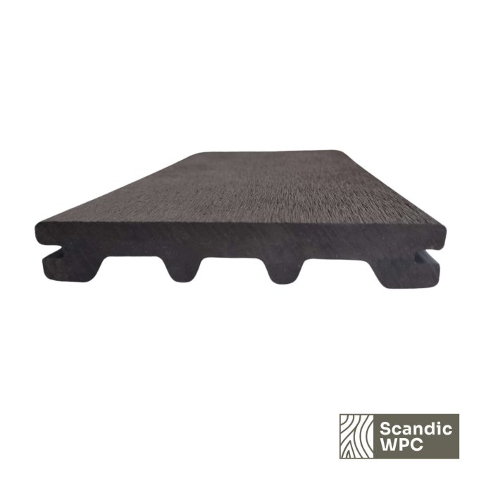 Scandic WPC Volcanic Grey Brushed Decking Board 24x146x4200 mm - Image 4