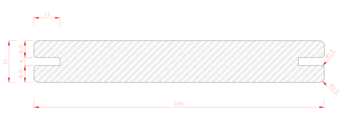 FAVA Amargosa Hardwood Decking Board 21x145x2450mm - Image 2