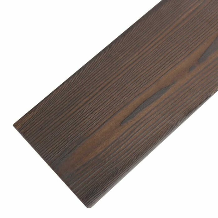 Thunder Grey charred pine or spruce wood boards 28x120x4000 mm - Image 2