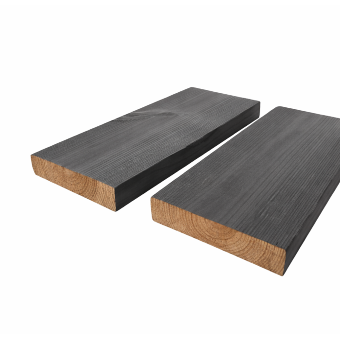 Thermo Pine Decking Board, Oiled 'Thunder Grey', AB, 26x117x4200 mm, Certified - Image 2