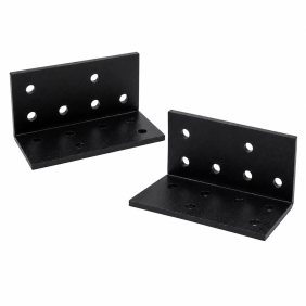 Aluminum corner bracket for joist connection 38x38x76, black