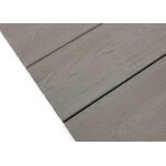 Scandic WPC Hollow hollow decking board 20x140x2900, wood grain/grooved, Light grey