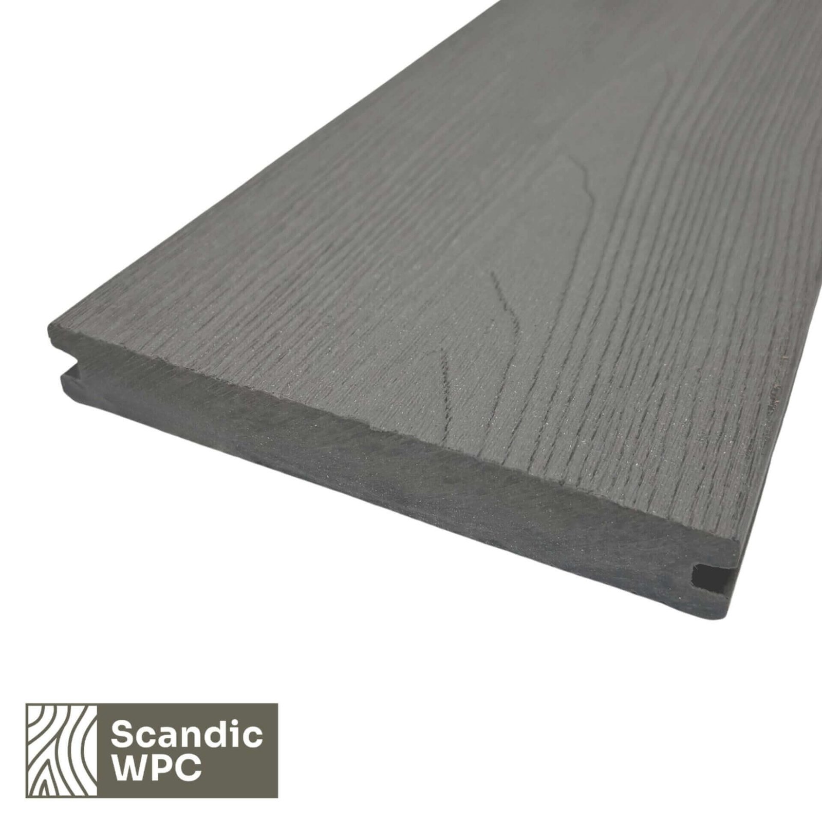 terasine-pilnavidure-lenta Scandic WPC Solid New Grey terrace board, 20x141x3600, wood imitation/grooved - Image 1
