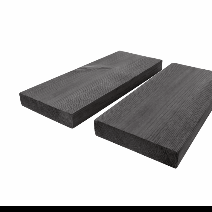 Thermo Pine Decking Board, Oiled 'Thunder Grey', AB, 26x117x4200 mm, Certified - Image 3